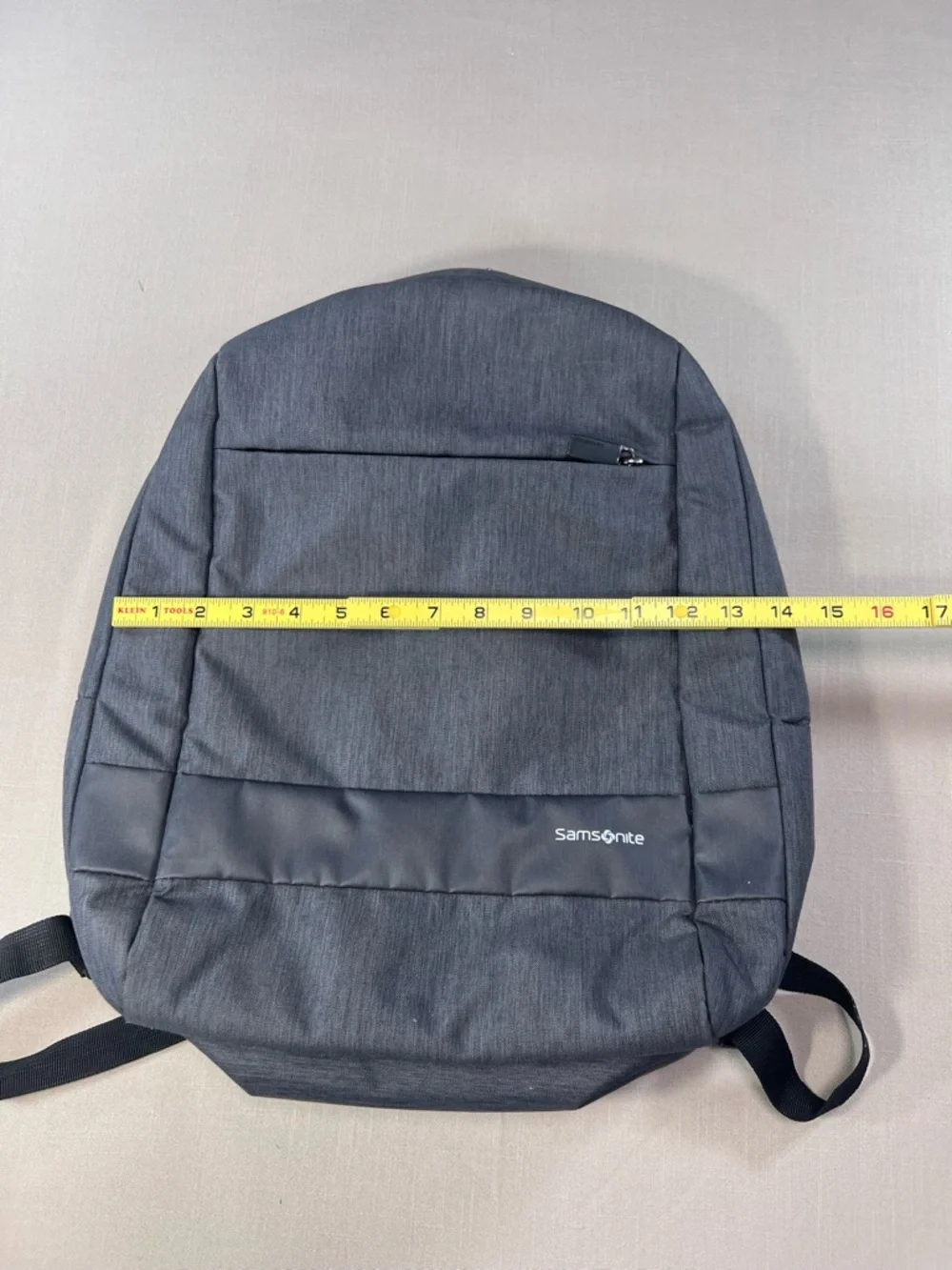 Samsonite Laptop Backpack Gray Heathered Mesh Back Panel Travel School Bag